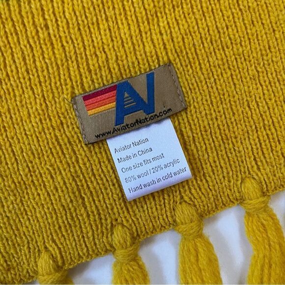 Aviator Nation Striped Wool Blend Scarf - Picture 7 of 9